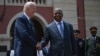 U.S. President Joe Biden shakes hands with Angolan President Joao Lourenco ahead of their meeting at the Presidential Palace in Luanda on Dec. 3, 2024.