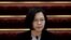 台灣總統蔡英文在台北總統府舉行的記者會上講話。（2020年1月22日）