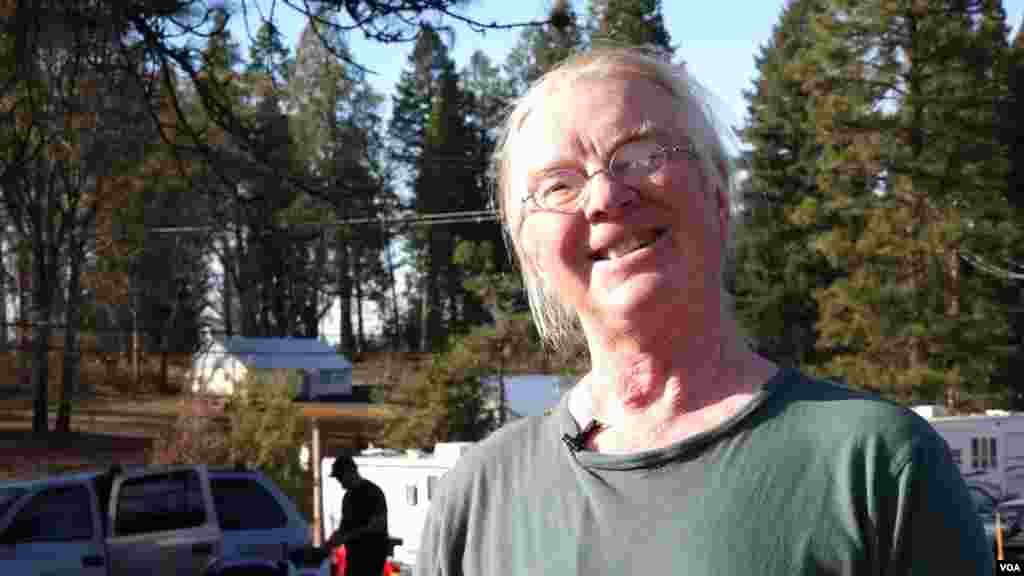 Kevin Lindstrom, the pastor of Magalia Community Church said his faith has been strengthened since the fire, having seen numerous miracles since the fire of God providing for the distribution center. (Elizabeth Lee/VOA News)