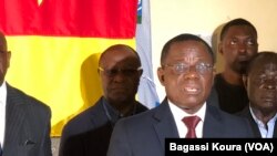 Maurice Kamto à Yaoundé au Cameroun, le 8 octobre 2018. (VOA/Bagassi Koura)