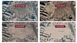 Satellite imagery with a comparative analysis of Sultanim Cemetery in Hotan city, in China's northwest Xinjiang province. (Photo courtesy of Bahram Sintas)