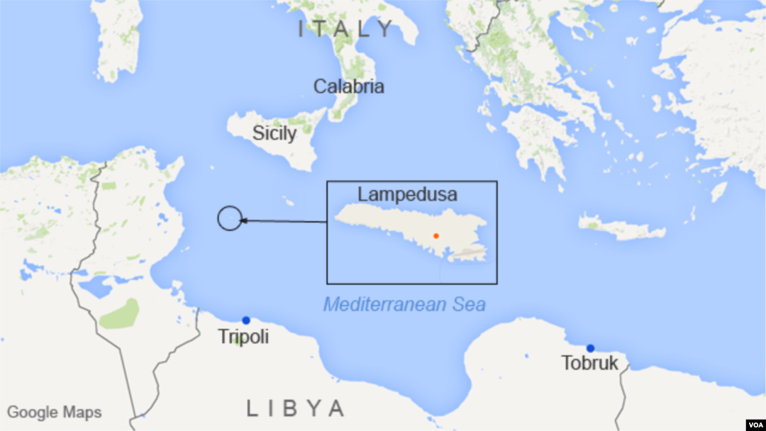 Lampedusa, Sicily, and Calabria