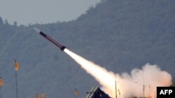 타이완 군이 보유한 미국산 패트리어트 지대공 요격 미사일. (자료사진)