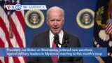 VOA60 America - President Joe Biden on Wednesday ordered new sanctions against the military regime in Myanmar