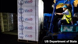 USAID airlifted 47 metric tons of relief supplies to the Bahamas on September 4 to be distributed to communities in need. (Daniel Durazo/U.S. Embassy Nassau)