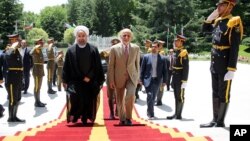 د افغانستان صدر اشرف غني او د ایران صدر حسن روحاني