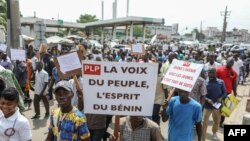 Une manifestation à Cotonou, Benin, 22 juin 2017. 