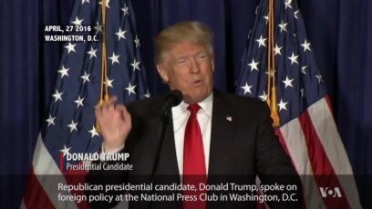 Trump Calls for New US Foreign Policy Direction