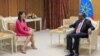 U.S. Ambassador to the United Nations Nikki Haley (L) meets with Ethiopian Prime Minister Hailemariam Desalegn in Addis Ababa, Ethiopia, Oct. 23, 2017. 