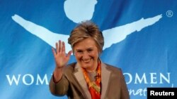 Former U.S. Secretary of State Hillary Clinton takes part in the Women for Women International Luncheon in New York City, May 2, 2017.