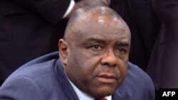 Jean-Pierre Bemba, ancien chef de guerre de la RDC, à l’aéroport de Kinshasa le 1er août 2018.