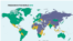 2019世界自由度报告显示全世界有86个“自由“国家，59个“部分自由”国家、50个”非自由“国家（自由之家网站图片）