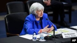 U.S. Treasury Secretary Janet Yellen testifies during a Senate Banking, Housing and Urban Affairs Committee hearing, on Capitol Hill, in Washington, Sept. 28, 2021. 