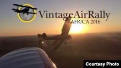 L'affiche officielle de "Vintage Air Rally" qui reliera la Crête à l'Afrique. 