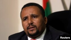Jawar Mohammed, an Oromo activist and leader of the Oromo protest speaks during a Reuters interview at his house in Addis Ababa, Ethiopia, Oct. 23, 2019.