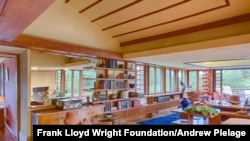 Frank Lloyd Wright wrote, "[Taliesin] was set so sun came through the openings into every room sometime during the day. Walls opened everywhere to views as windows swung out above the tree-tops..." (Courtesy Frank Lloyd Wright Foundation/Andrew Pielage)