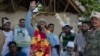 Jamaat-e-Islami-backed candidate Sayar Ahmed Reshi addresses an election campaign rally at Kulgam district in south Kashmir, Sept. 13, 2024. 