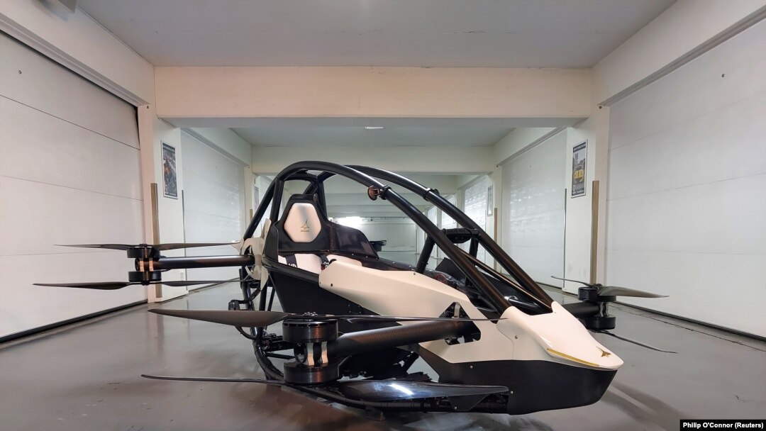 Jetson ONE, kendaraan udara listrik pribadi, Stockholm, Swedia, 8 Desember 2021. (Foto: REUTERS/Philip O'Connor)
