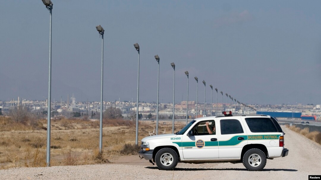 FILE - A U.S. Border Patrol truck sits at the U.S.-Mexico border in El Paso, Texas. 