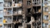 A view of the site of the damaged multi-story residential building following an alleged Ukrainian drone attack in Ramenskoye, outside Moscow, Moscow region, Russia, on Sept. 10, 2024.