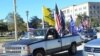 Manifestación con vehículos a favor del expresidente Donald Trump, en Pasadena, California, el 30 de enero de 2021. Foto: [gotpap/STAR MAX]