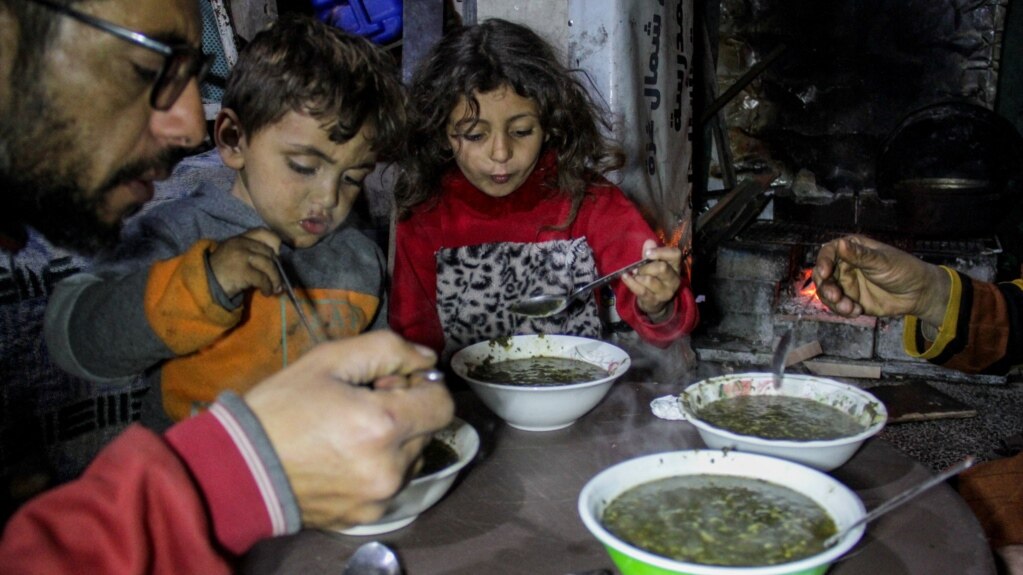 Hungry Gazans Eat Wild Plant to Survive