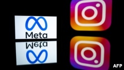 Logo ứng dụng Instagram và của công ty Meta. Meta sẽ tham gia cùng các doanh nghiệp lớn của Mỹ như Boeing, GE Vernova, UL Solutions, Chubb, Roblox, AES... đến Việt Nam tuần này.