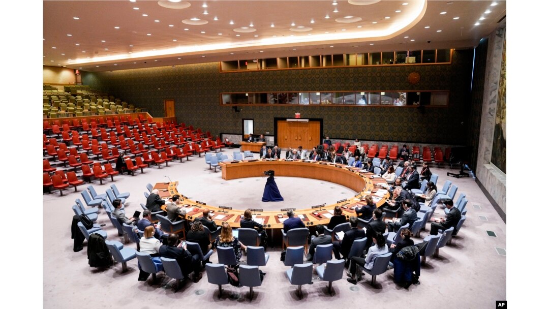 Delegasi berkumpul untuk pertemuan Dewan Keamanan PBB mengenai non-proliferasi nuklir di Republik Demokratik Rakyat Korea, 23 Maret 2023, di markas besar PBB. (Foto: AF)