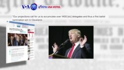 VOA60 Elections - ABC News: rump campaign will accumulate over 1,400 delegates before the convention in Cleveland