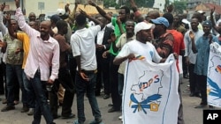 Manifestation de partisans de l'UDPS à Kinshasa (13 octobre 2011)