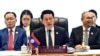 Laos' Foreign Minister Saleumxay Kommasith, center, speaks during the 57th Association of southeast Asian Nations (ASEAN) Foreign Ministers' plenary session meeting in Vientiane on July 25, 2024.