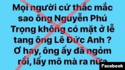 Nội dung bình luận trên trang Facebook "Út Hữu", được cho là của ông Lê Hữu Thuận.