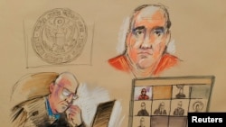 Un exprofesor de Miami fue sentenciado a seis meses por ayudar a lavar fondos malversados ​​de ​​de Venezuela en nombre del empresario colombiano Alex Saab. Imagen: Sketch de Alex Saab en la sala de audiencias en un tribunal federal en Miami.