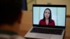 Venezuela's opposition leader Maria Corina Machado during a virtual press conference