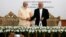 India's Prime Minister Narendra Modi (left) and Afghanistan's president Ashraf Ghani shake hands during the inauguration of the Salma Dam in Herat province, Afghanistan, June 4, 2016.