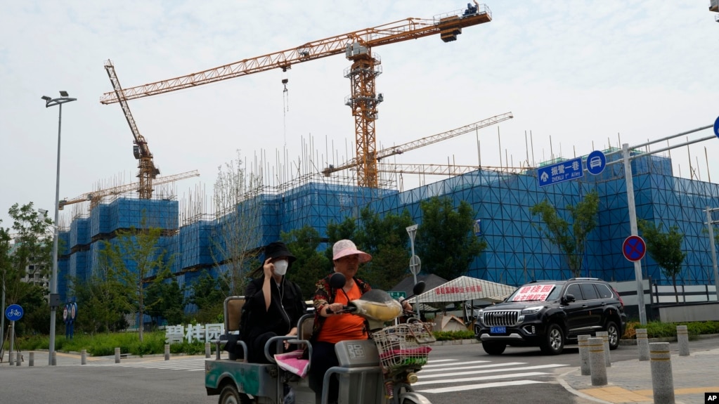 中国长期依赖房地产带动的增长模式。（美联社资料图）