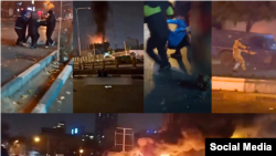 Collage of Iran Protests and Deadly Crackdown 