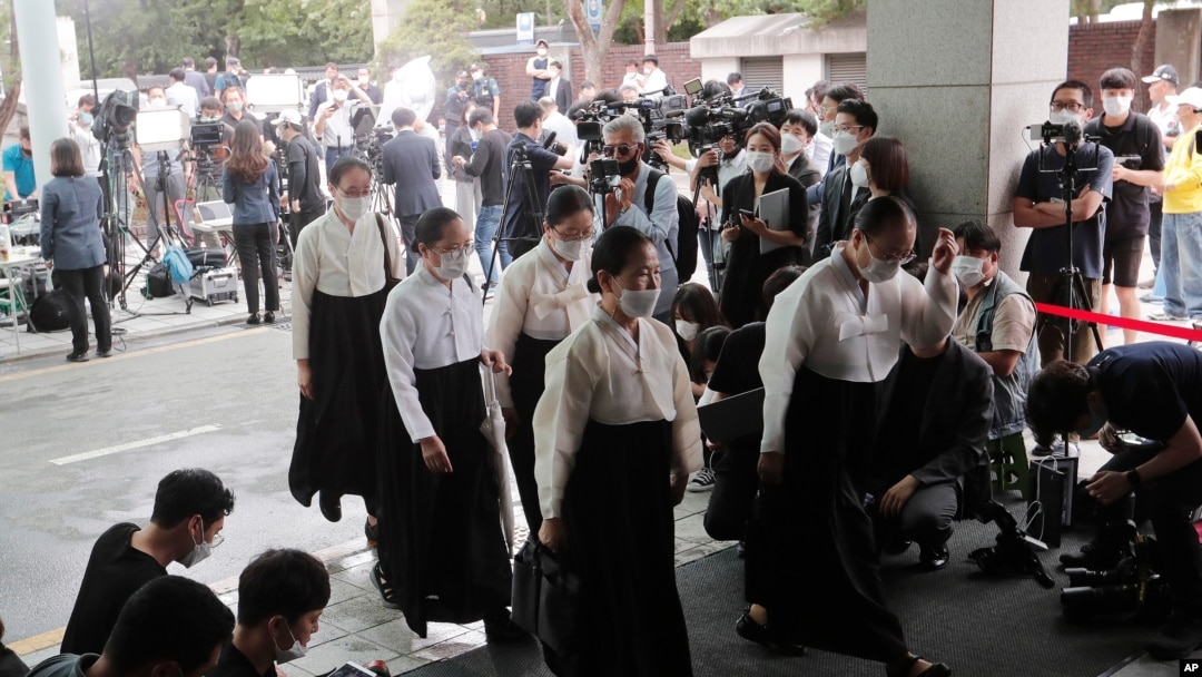 Mourners arrive to offer condolences at Seoul National University Hospital where a funeral hall for late Seoul Mayor Park Won-soon was established in Seoul, South Korea. Friday, July 10, 2020. Park left a note saying he felt "sorry to all people"…