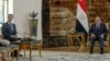 美国国务卿布林肯（左）与埃及总统塞西在开罗举行会晤。（2024年2月6日）