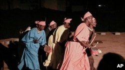 Actors enactment   successful  Recreatrales, an planetary   theatre  festival held successful  Ouagadougou, Burkina Faso, Oct. 28, 2024.