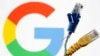 Foto ilustrasi yang menunjukkan logo Google dengan kabel ethernet. (Foto: Reuters/Dado Ruvic)