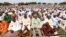 Nigeria Muslim men and boys, offer their prayers during Eid al-Fitr, at Ramat square in Maiduguri, Nigeria, Thursday, Aug. 8, 2013. Nigerians in the birthplace of an Islamic uprising gripping the northeast Thursday celebrated the Muslim holy day of Eid 