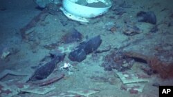  Foto tomada en el 2004 de reliquias del Titanic, que se hundió en el océano Atlántico en 1912. 