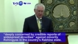 VOA60 America - Tillerson in Myanmar on Mission to Resolve Rohingya Crisis