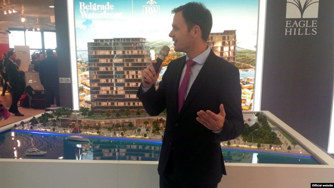 Gradonačelnik Beograda Siniša Mali na prezentaciji prvih objekata projekta „Beograd na vodi” na 26. Međunarodnom sajmu nekretnina (MIPIM) u Kanu (beograd.rs)