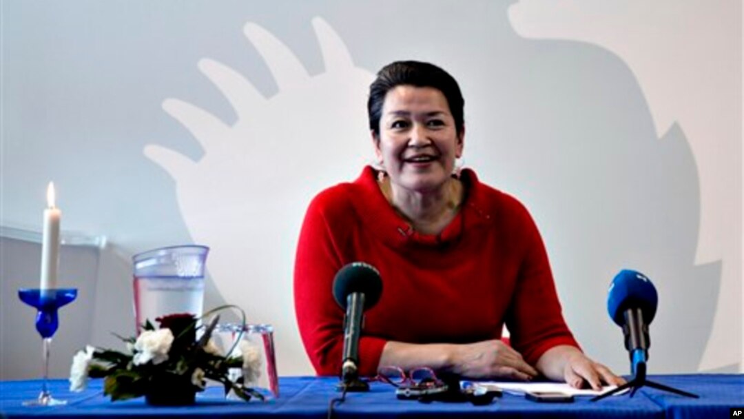 Greenland's incoming Prime Minister Aleqa Hammond, in Nuuk, Greenland, March 26, 2013