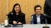 Federal Reserve Board Governor Adriana Kugler, left, and Federal Reserve Bank of San Francisco President Mary Daly attend the American Economics Association's annual conference, in San Francisco, California, Jan. 4, 2025.