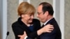 Face aux crises, Hollande et Merkel plaident pour "plus d'Europe"