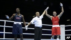 El australiano Damien Hooper venció al boxeador estadounidense Marcus Browne en los Juegos Olímpicos de Londres 2012.