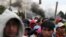 People block a road during protests after Ecuador's President Lenin Moreno's government ended four-decade-old fuel subsidies, in Cayambe, Ecuador, October 5, 2019. 
